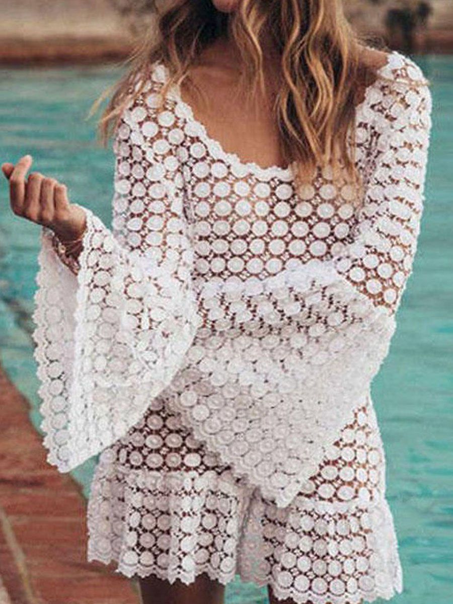 Print Hollow-out White Cover-Up