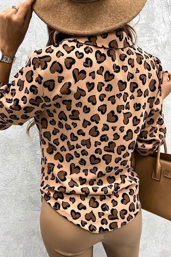 Daily Reminder Leopard Heart Blouse