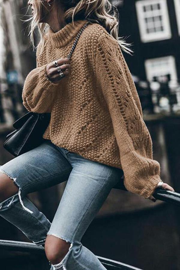 Pure Color Simple Loose Sweater