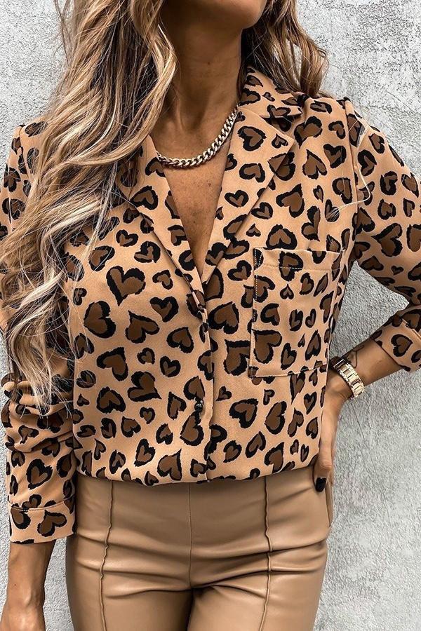 Daily Reminder Leopard Heart Blouse