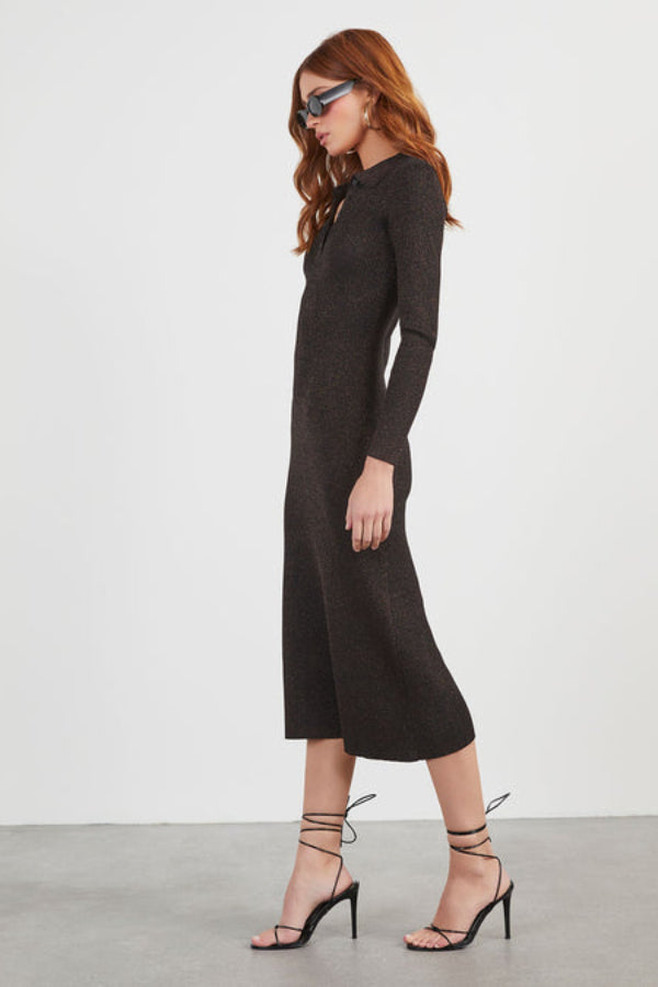 Long Sleeve Knit Midi Dress